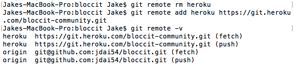 replace git remote